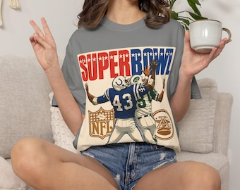 Camiseta vintage de jugadores de fútbol americano del Super Bowl / Camiseta retro de la NFL