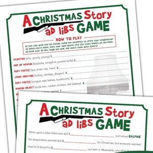 Christmas Story Mad Lib Game For Adults & Kids (Printable)
