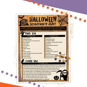 Outdoor Halloween Scavenger Hunt For Teens & Young Adults