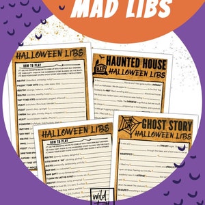 Halloween Mad Libs For Teens & Adults - Ghost Story, Haunted House
