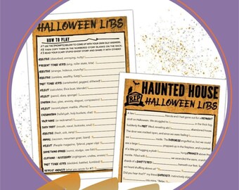 Haunted House Halloween Mad Lib Game For Teens & Adults