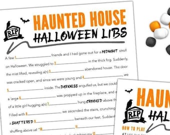 Funny Halloween Mad Lib Game For Kids & Tweens - Haunted House Ghost Story