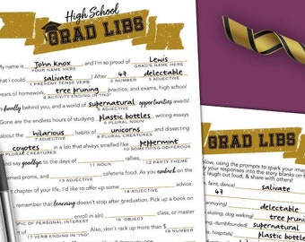 High School Graduation Party Game - Grad Libs