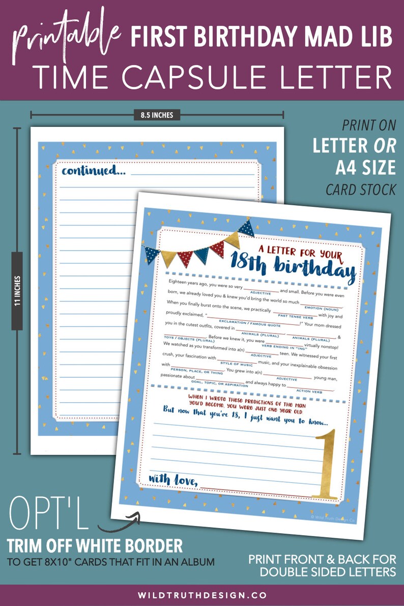 First Birthday Time Capsule Letter Examples