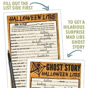 Halloween Games For Adults & Teens Two Mad Libs, Scavenger Hunt, Movie Challenge image 3