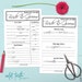 Wed Libs Wedding Advice & Well Wishes - Guest Book - Rehearsal Dinner Game - Printable