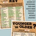 Younger or Older Birthday Game for Adults - Men &amp; Women - Gender ...
