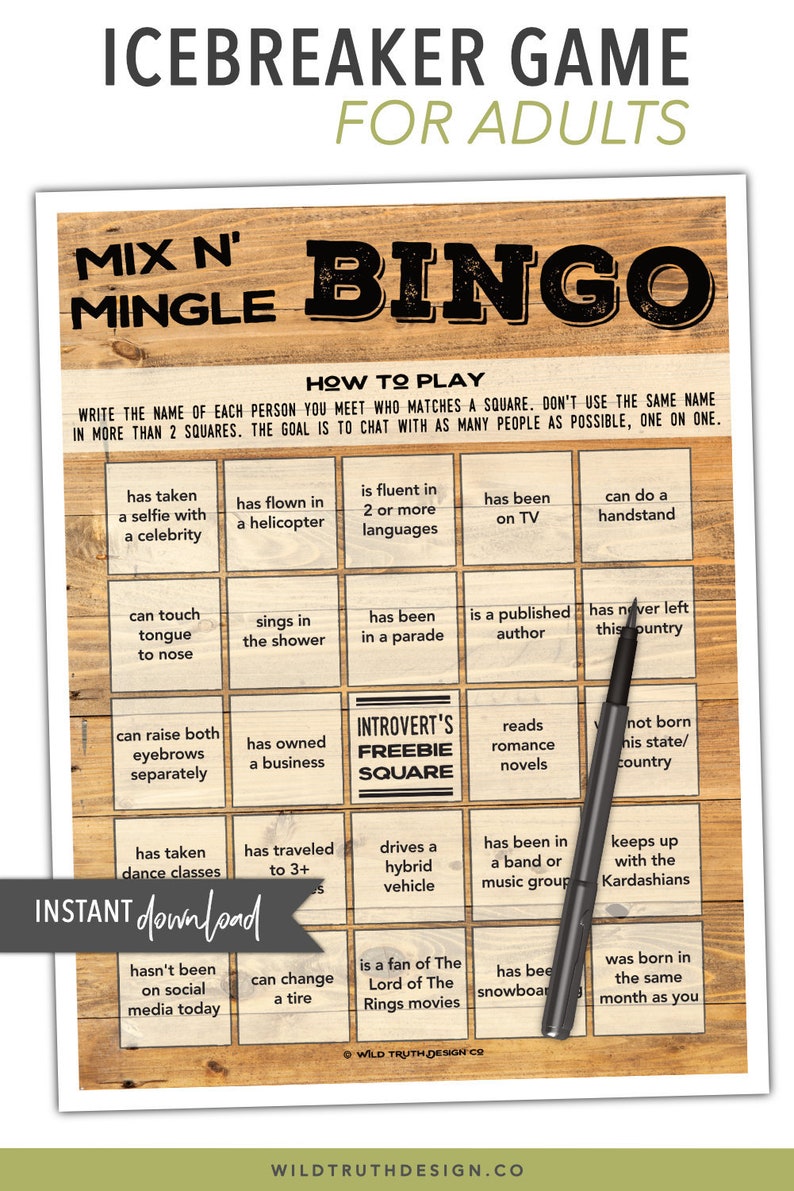 Birthday Bingo Ideas For Adults