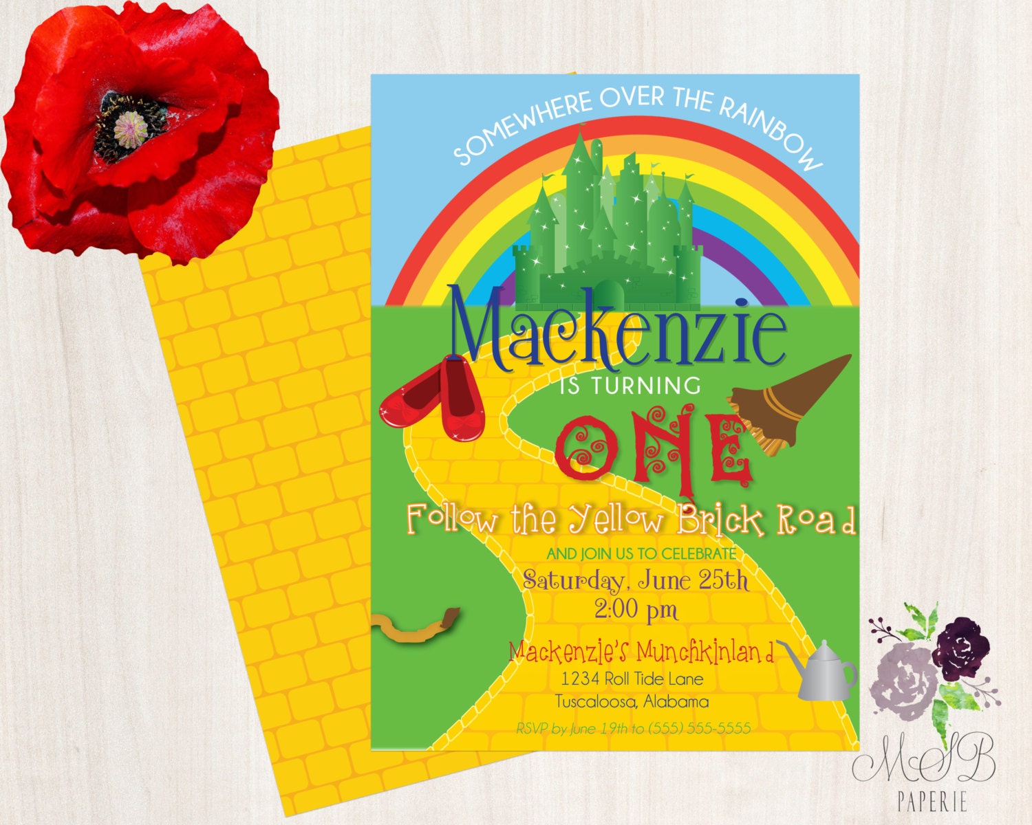 PRINTABLE Wizard of Oz Birthday Party Invitation | Etsy