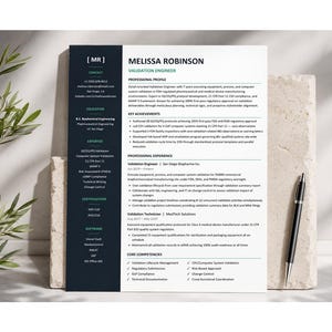 CV-sjabloon validatie-ingenieur | ATS-vriendelijk cv (digitale download)