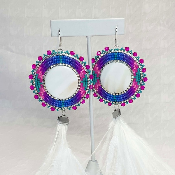 Mother of Pearl Shell Earring (Beaded)