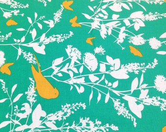 Free Spirit Bungalow Swallow Emerald by Joel Dewberry - Fabric by the Half Yard