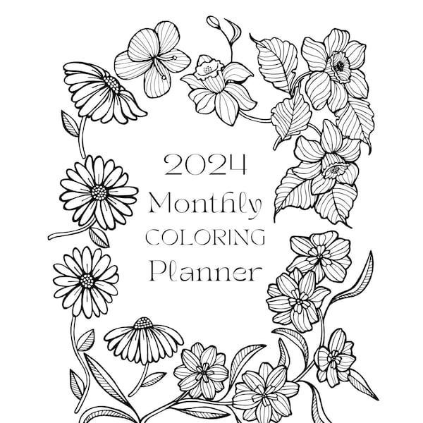 Coloring Calendar Etsy