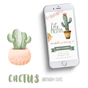 Invito alla festa di fine anno, invito alla festa di fine anno, invito alla festa di fine anno a tema cactus, compleanno a tema cactus, invito a tema cactus carino, invito a tema cactus