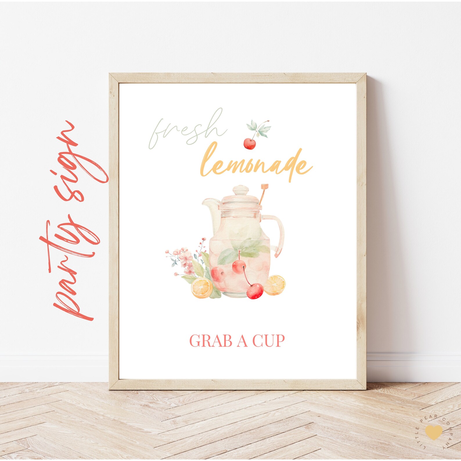 Printable Lemonade Party Sign, Editable Lemonade Bar Sign, Brunch ...