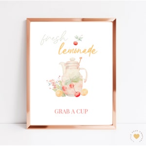 Printable Lemonade Party Sign, Editable Lemonade Bar Sign, Brunch ...
