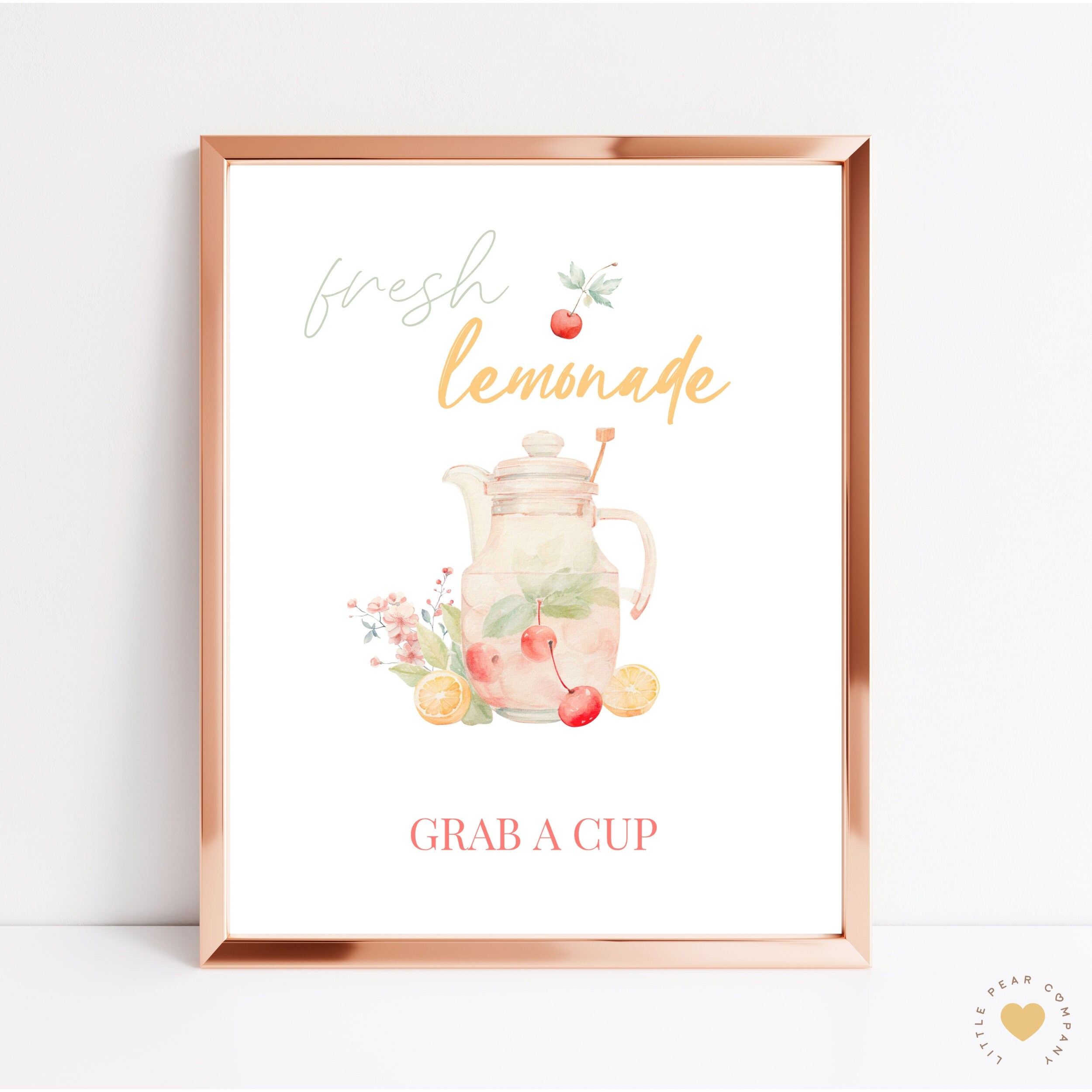 Printable Lemonade Party Sign, Editable Lemonade Bar Sign, Brunch ...