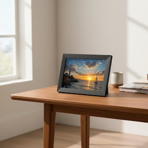 Wooden iPad Frame Kit, Digital Photo Display, Smart Home Dashboard, Eco Wood Finish