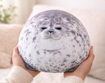 Chubby Seal Plush Toy – Round Ocean Animal Pillow, Soft Stuffed Companion