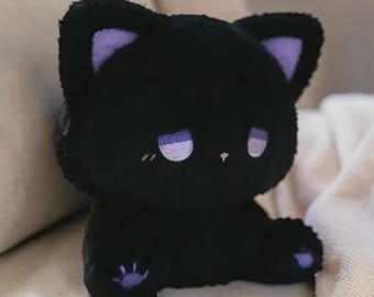 Black Cat Plush Toy – Ultra Soft Kitty Stuffed Animal, Cozy Cuddle Companion