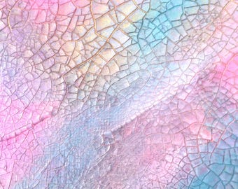 Marea Rosa | Dipinto astratto costiero originale | Arte murale pastello materica | Arte screpolata rosa e blu