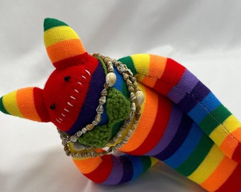 Rum Chata: Rainbow Mermaid Monster Plush Sock Doll