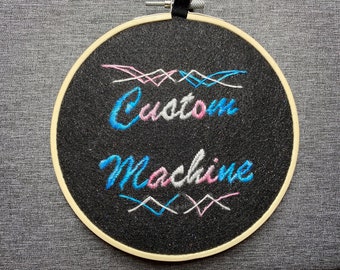 Trans Pride Custom Machine Embroidery