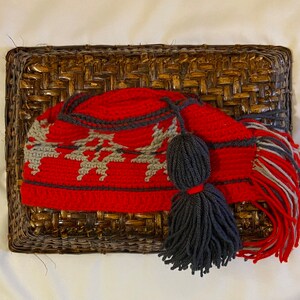 Mosaic Tile Hat: Crocheted Fez-Style Fringed Winter Hat image 8