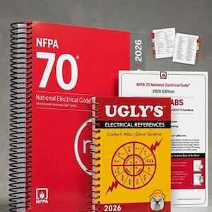 NFPA 70 2026 NEC Code Book Bundle Spiral Paperback with Ugly's Electrical Reference & Index Tabs Electrician Gift