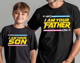 Camiseta "Soy tu hijo y soy tu padre", camiseta a juego para padre e hijo, camiseta Disney para papá e hijo, ropa de Star Wars, sudadera con capucha navideña para papá