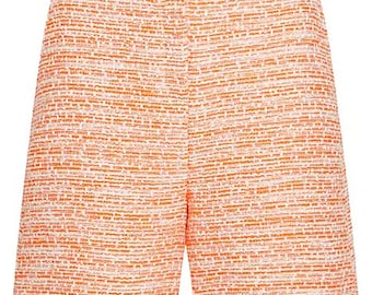 Karl Lagerfeld orangea boucléshorts, KL-serien 2023, damstorlek 8