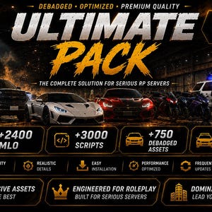 FiveM 500+ Vehicles  +2400 MLO +3000 scripts