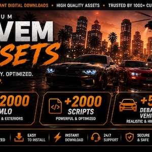 Giga Huge FiveM Bundle +2200 MLOs + 3000 Scripts + 500 Vehicle Pack debadged + GIFTS