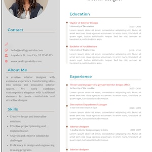 Pacchetto di modelli di curriculum moderni | Modello CV per Canva | Curriculum e lettera di presentazione professionali | Modello di candidatura modificabile | Download immediato