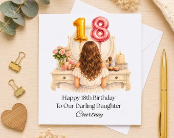 Personalised 18th birthday card for daughter