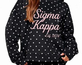 Custom sorority polka dot sweatshirt & shorts set / greek apparel/ big little / bid day / polka dot