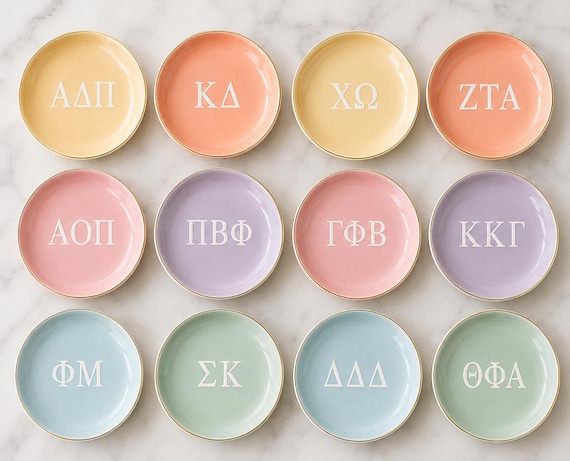 Cutom sorority jewelry dishes / big little gift / greek apparel / ring dish