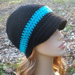 PATTERN: Wiseguy Hat Easy Crochet, All Sizes Newborn to Adult, newsboy, visor button, bow, beanie, InStAnT DoWnLoAd, Permission to Sell image 1