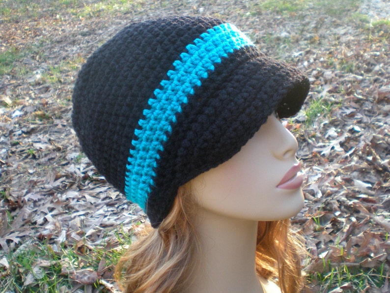 PATTERN: Wiseguy Hat Easy Crochet, All Sizes Newborn to Adult, newsboy, visor button, bow, beanie, InStAnT DoWnLoAd, Permission to Sell image 1