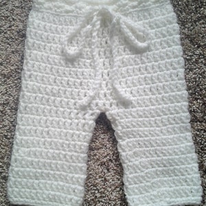 PATTERN: Baby Trousers, Easy Crochet PDF, 4 SIZES, nb-12m, Instant DigiTaL DoWnLoaD, Baby Pants Longies Long Johns, Permission to Sell image 1