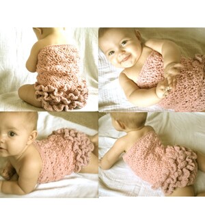 PATTERN: Ruffle Romper, 3 SIZES, baby girl photo prop, Easy Crochet PDF, InStanT DowNLoaD, Permission to Sell image 5