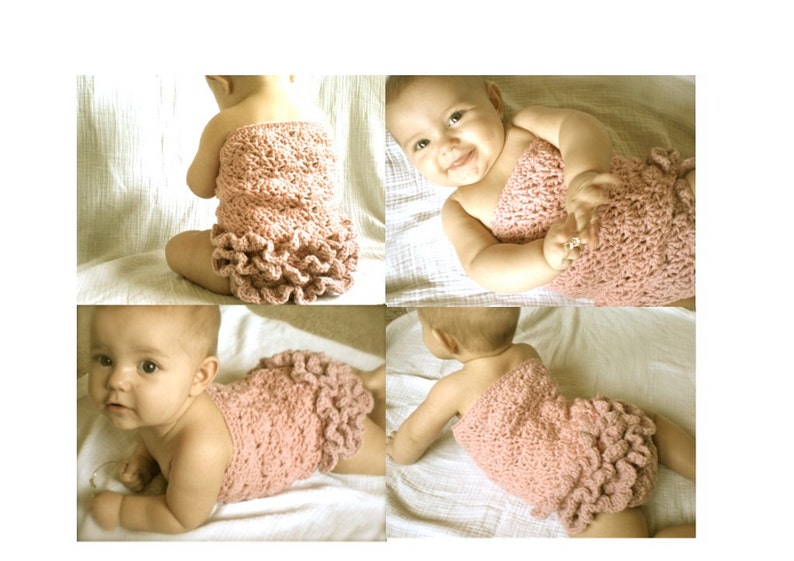 PATTERN: Ruffle Romper, 3 SIZES, baby girl photo prop, Easy Crochet PDF, InStanT DowNLoaD, Permission to Sell image 5