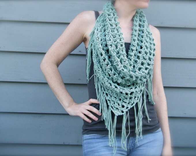 DIY Crochet Pattern Summer Scarf Triangle Scarf Bandana Etsy