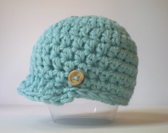 PATTERN:  Newbie Newsie hat, easy crochet PDF, InStAnt DigITAL DoWnLoAd, Sizes newborn to Toddler, permission to sell