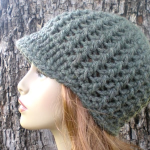 PATTERN: Amsterdam Hat, Easy crochet PDF, Adult/ teen, newsboy beanie, visor, bulky chunky yarn, InStAnt DoWnLoAd, Permission to Sell
