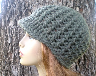 PATTERN: Amsterdam Hat, Easy crochet PDF, Adult/ teen, newsboy beanie, visor, bulky chunky yarn, InStAnt DoWnLoAd, Permission to Sell