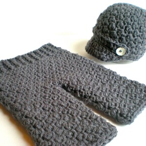 PATTERN: Baby Boy Longies and Newsie Hat Set, 2 Sizes, Easy Crochet PDF ...