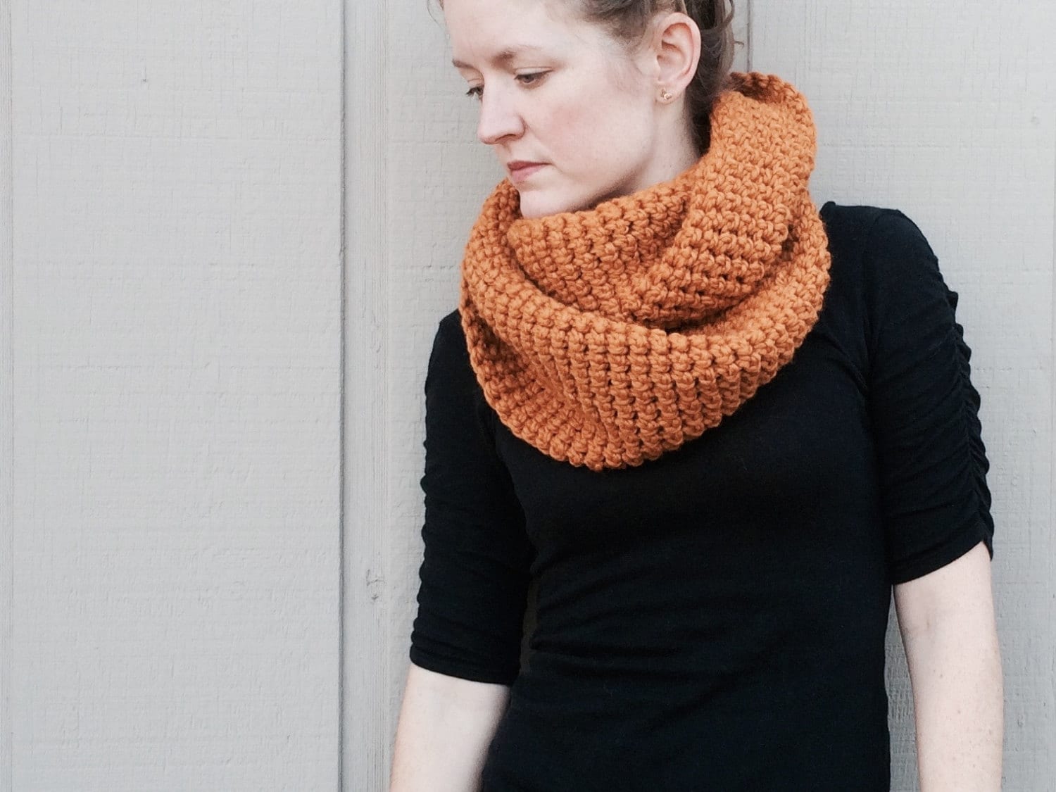 2 Crochet Patterns: Infinity Scarf Cowl, Super Bulky Chunky Yarn, DIY ...