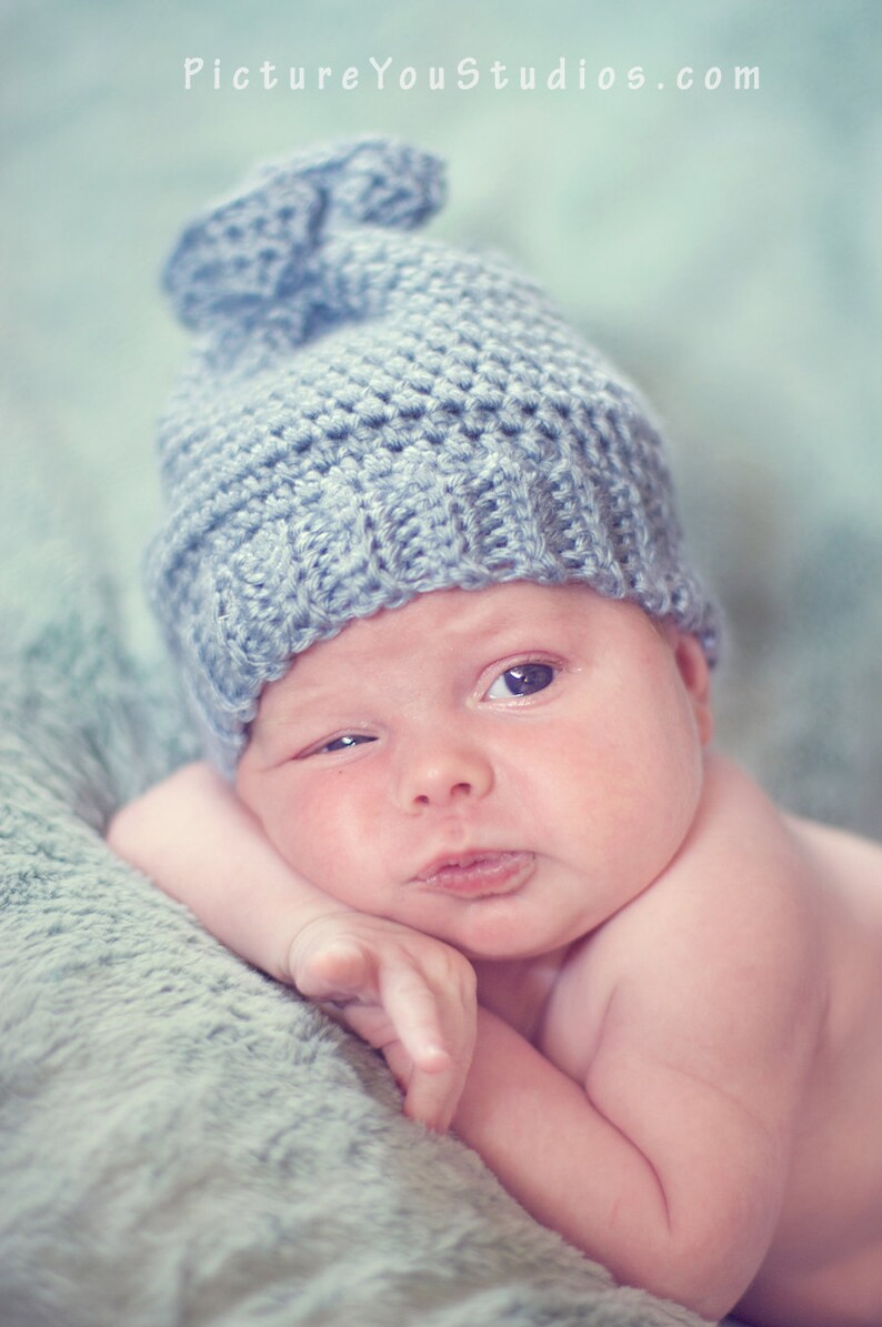 PATTERN: Sweet Sack Hat Crochet hat pattern, newborn to 1y, easy crochet, pdf, beanie, kids, baby, InStAnT DoWnLoaAd, Permission to Sell image 1