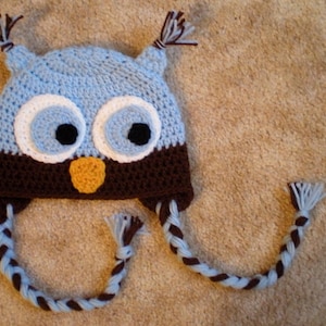 PATTERN:  Owl Hat, size newborn to adult, baby kid animal hat, pattern, easy crochet, pdf, InStAnT DoWnLoAd, Permission to Sell
